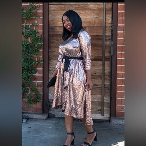 NWT lane bryant 3/4 sleeve sequins wrap dress 18/20